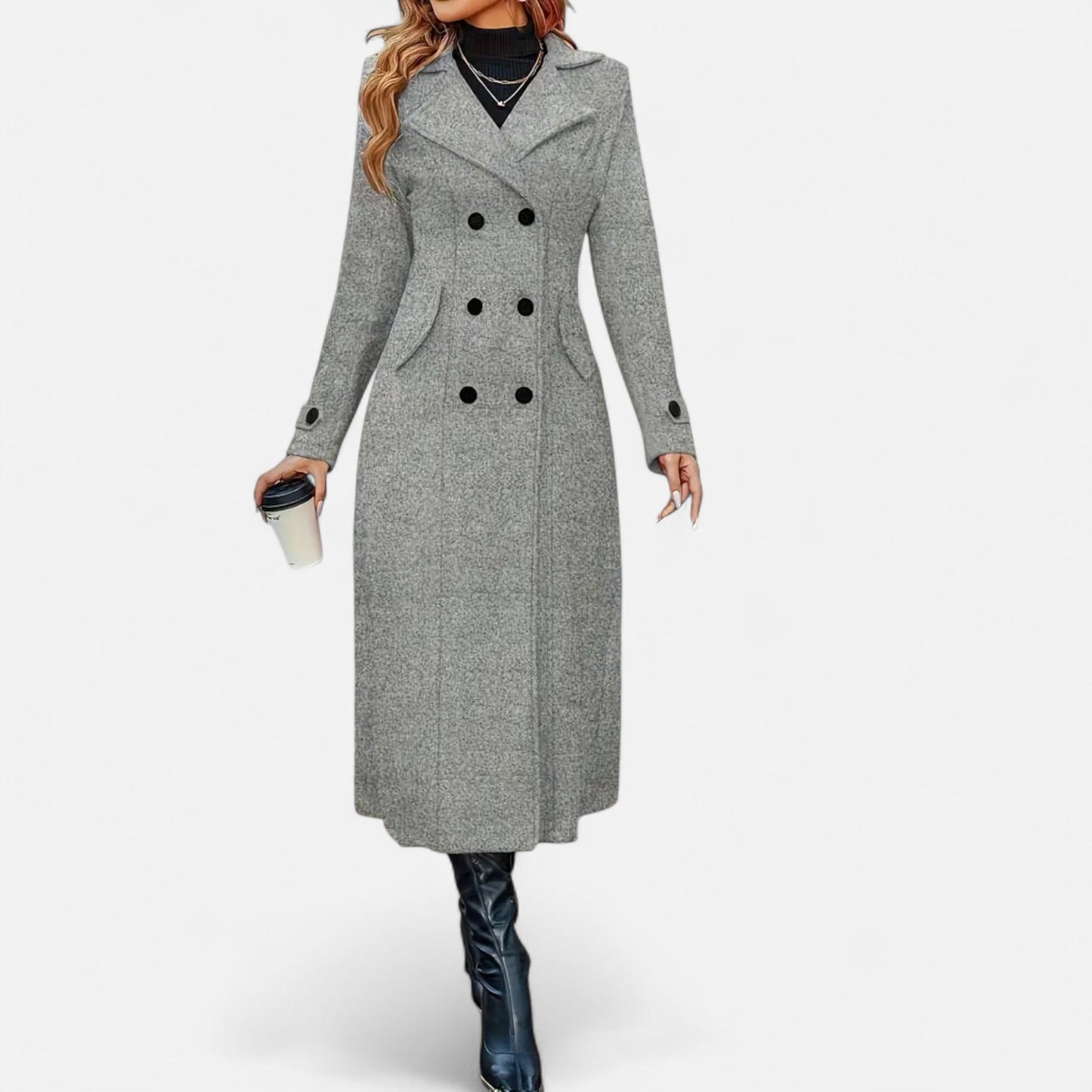 Elegant Women's Winter Coat Long Warm and Fashionable