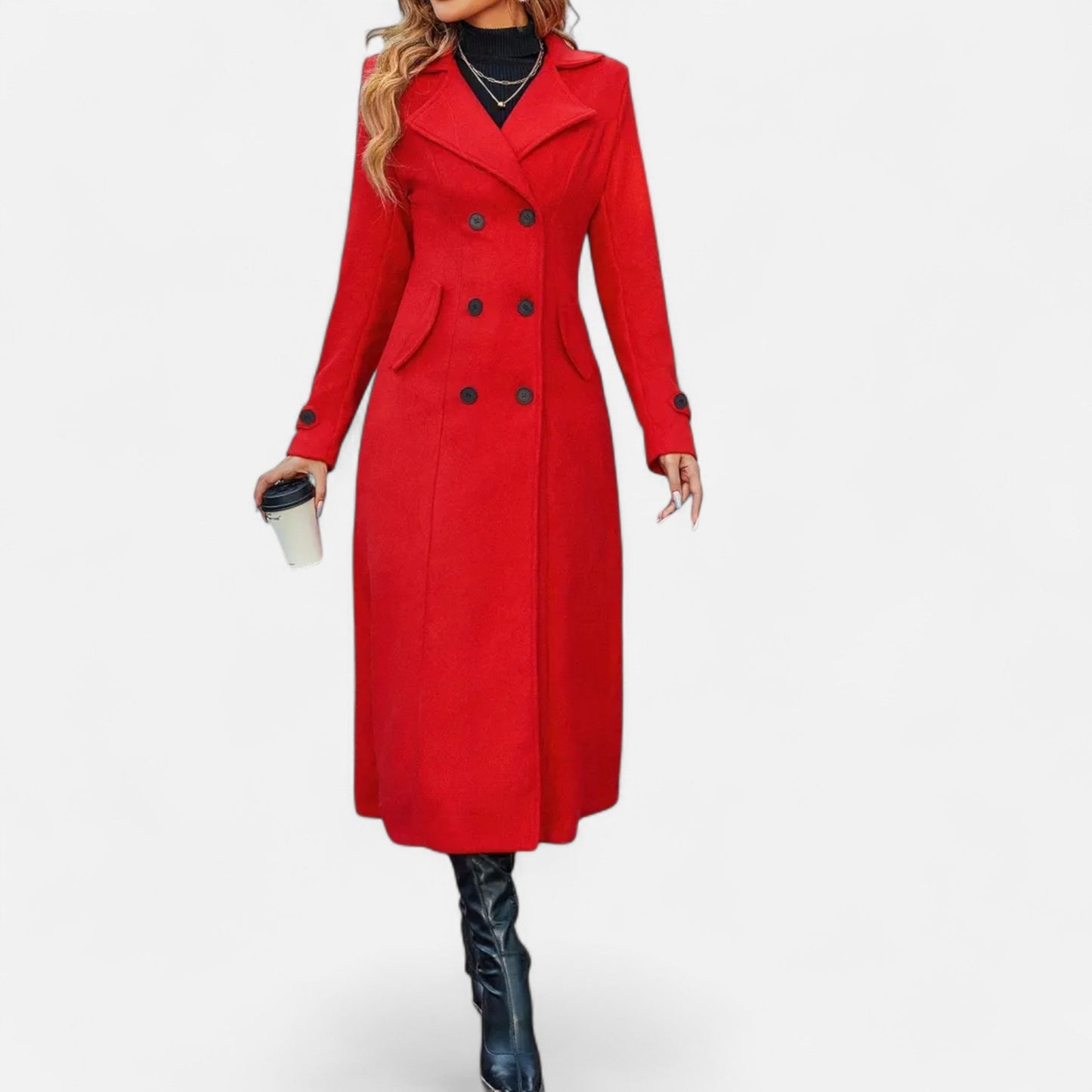 Elegant Women's Winter Coat Long Warm and Fashionable