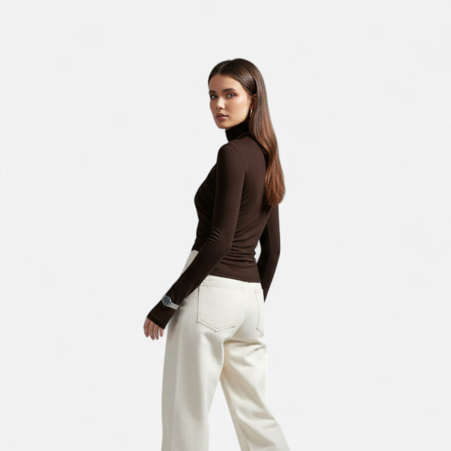 Elegant women's tops with stand-up collar