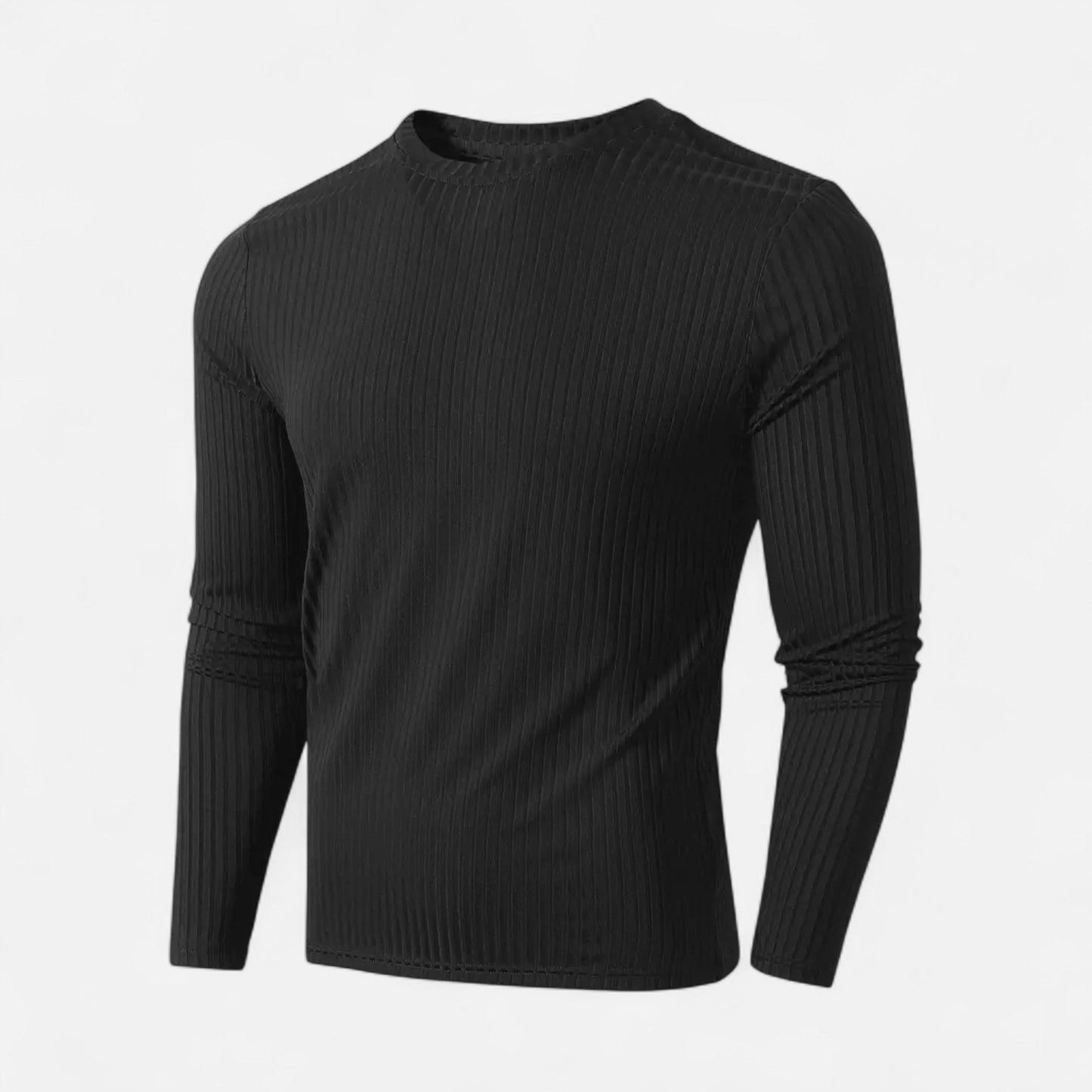 Ribbed long-sleeve shirt for men
