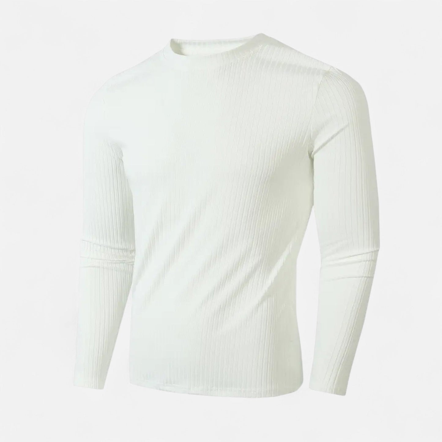 Ribbed long-sleeve shirt for men