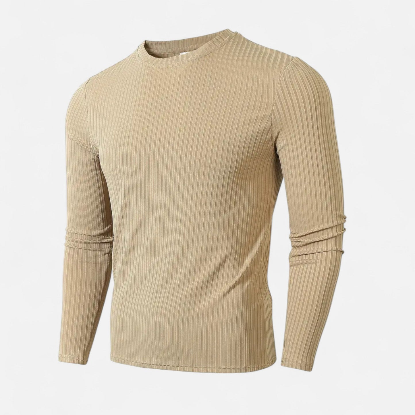 Ribbed long-sleeve shirt for men