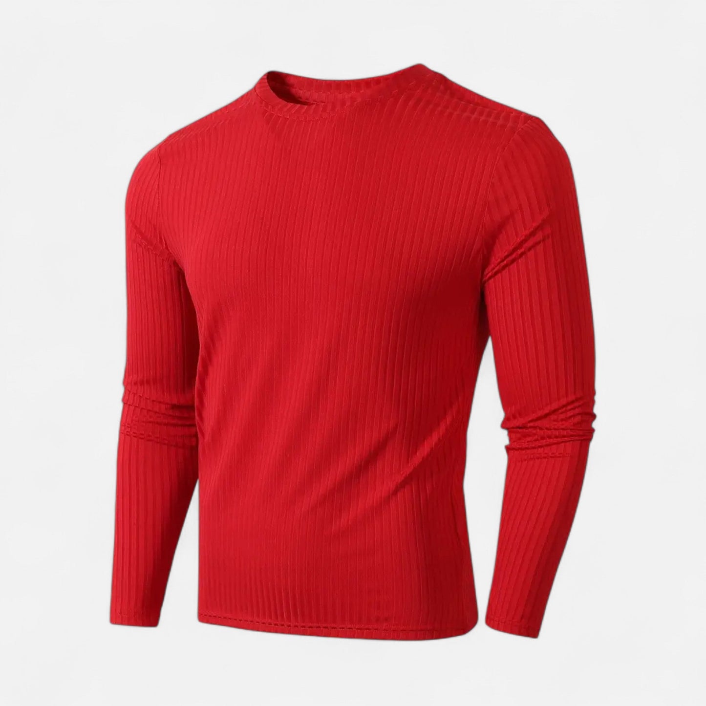 Ribbed long-sleeve shirt for men