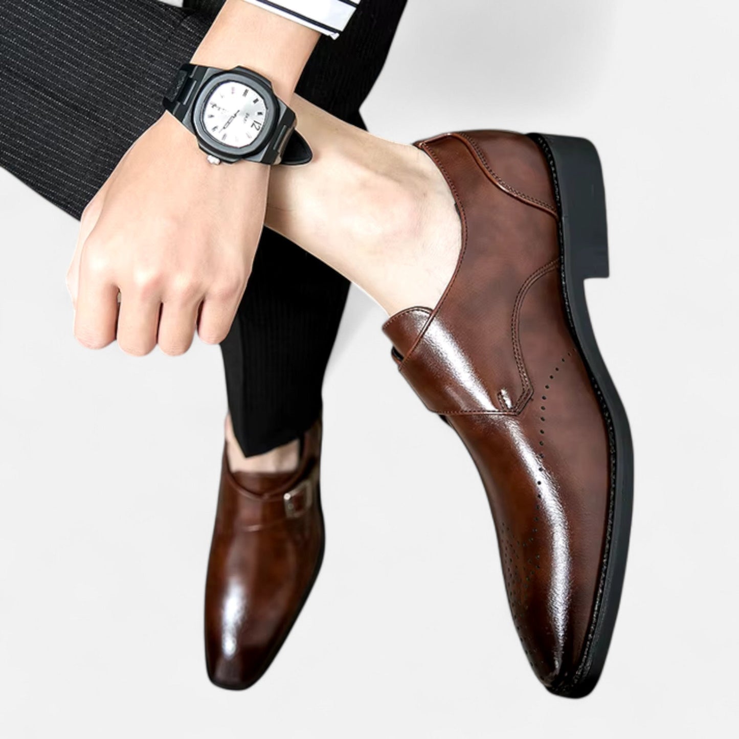 Men's monk strap shoes