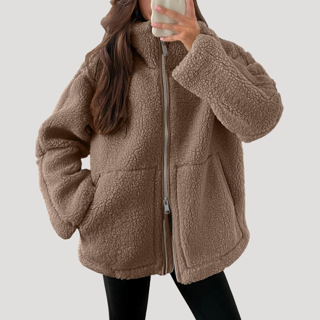 Women's Teddy Fleece Jacket Warm Soft and Comfortable