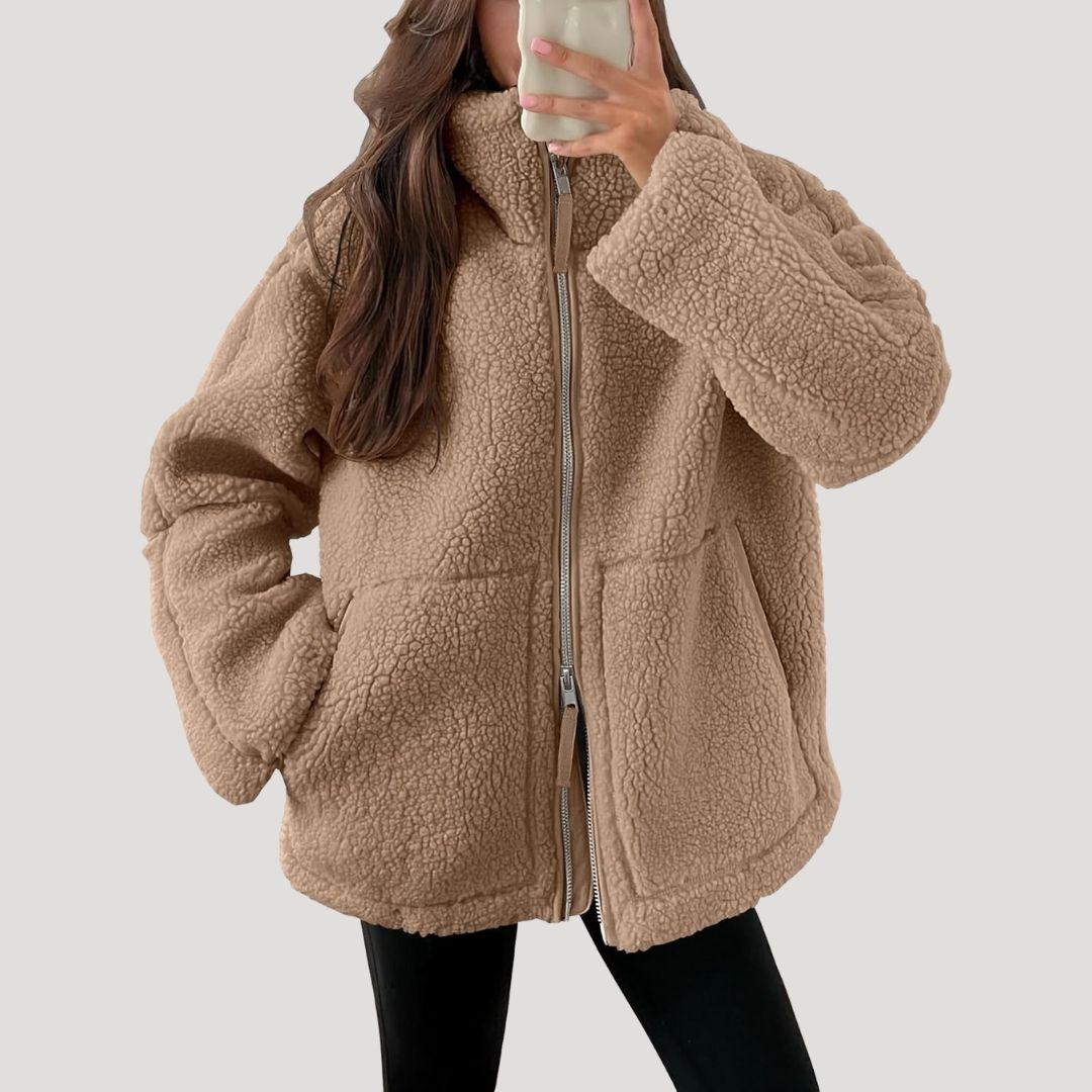 Women's Teddy Fleece Jacket Warm Soft and Comfortable