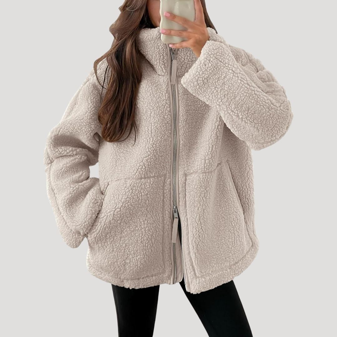 Women's Teddy Fleece Jacket Warm Soft and Comfortable