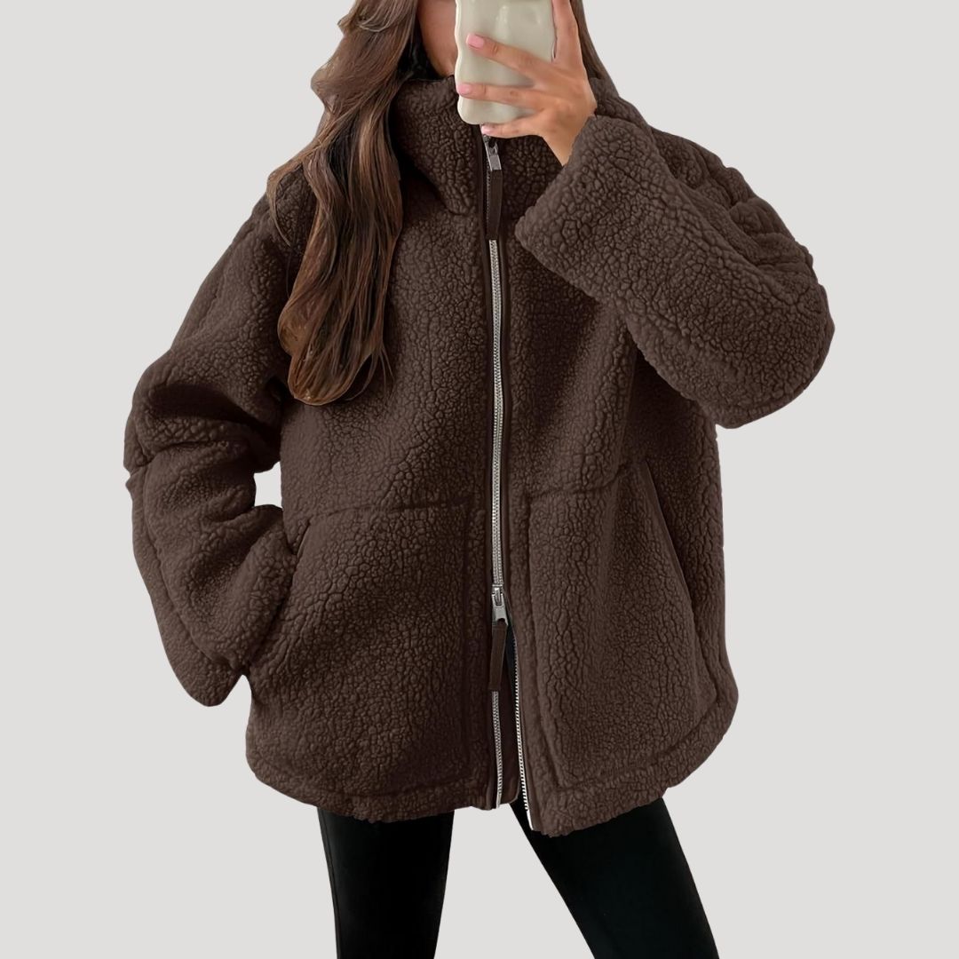 Women's Teddy Fleece Jacket Warm Soft and Comfortable