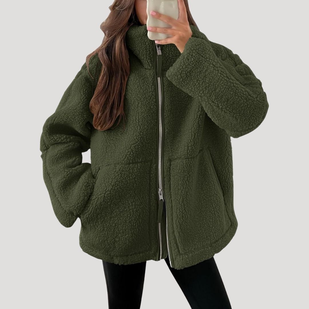 Women's Teddy Fleece Jacket Warm Soft and Comfortable