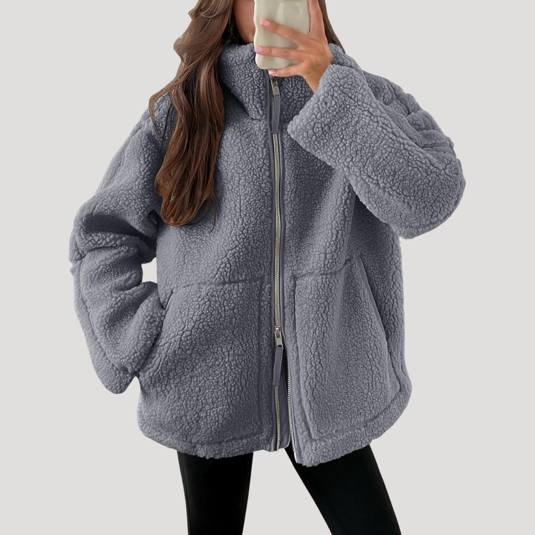 Women's Teddy Fleece Jacket Warm Soft and Comfortable