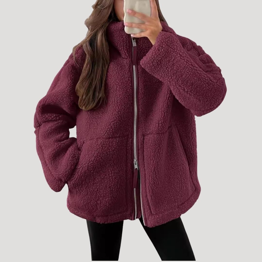 Women's Teddy Fleece Jacket Warm Soft and Comfortable