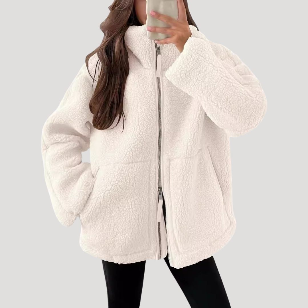 Women's Teddy Fleece Jacket Warm Soft and Comfortable