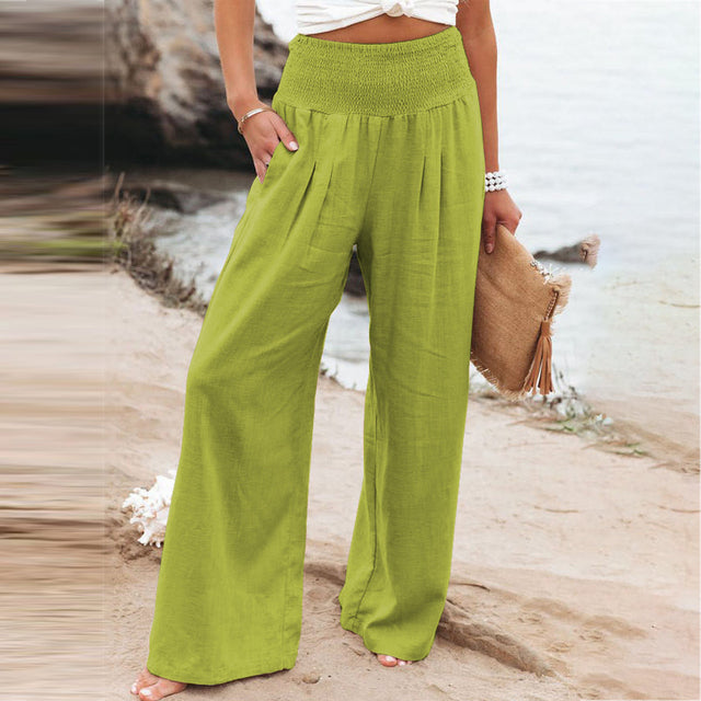 Variant image for Beatrix | Hoch Taillierte Weitbeinhose für Frauen-25