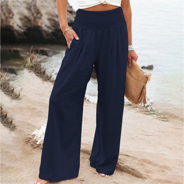 Variant image for Beatrix | Hoch Taillierte Weitbeinhose für Frauen-19