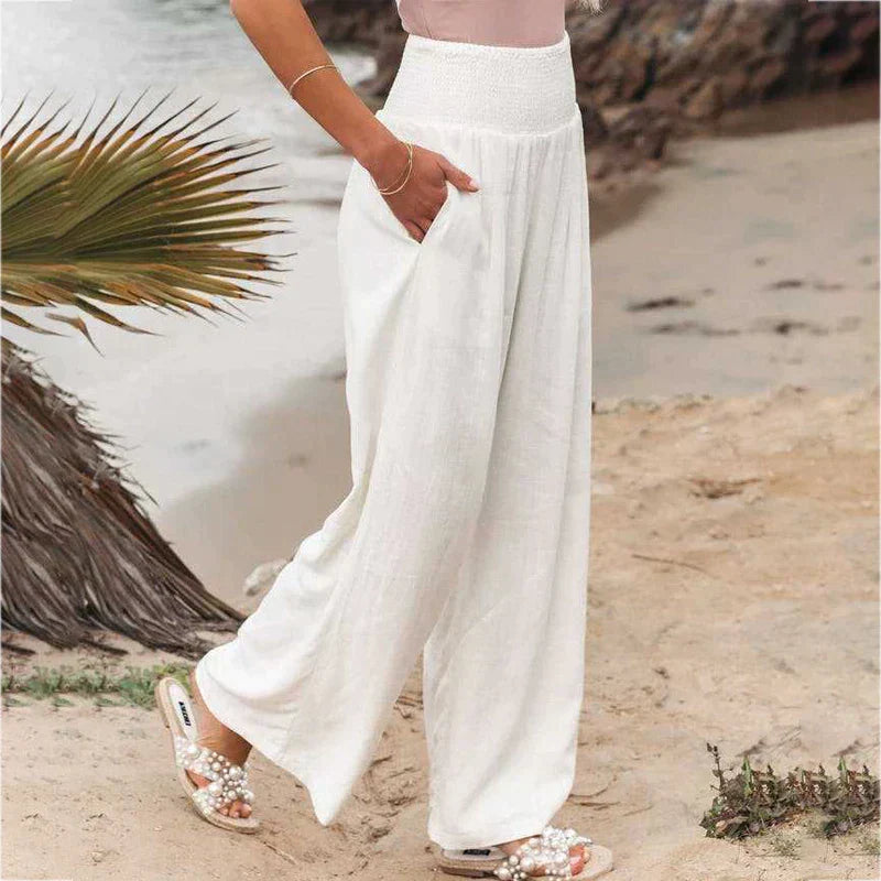 Variant image for Beatrix | Hoch Taillierte Weitbeinhose für Frauen-7