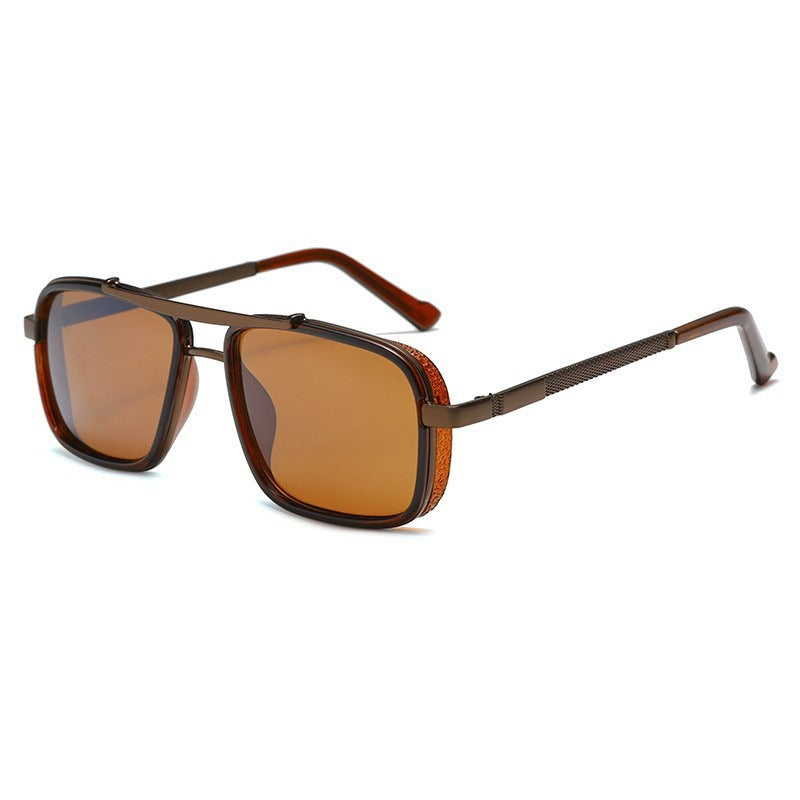 Polarized men's sunglasses in classic square design