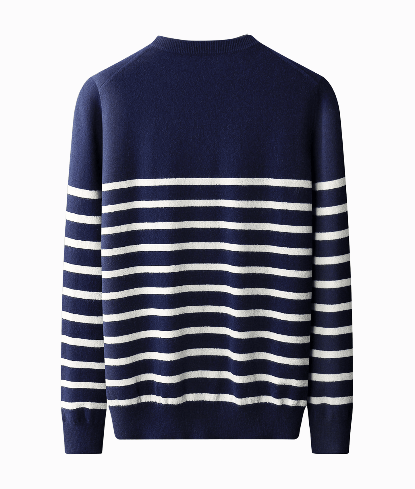 Gestreifter Pullover mit Crew-Halskragen