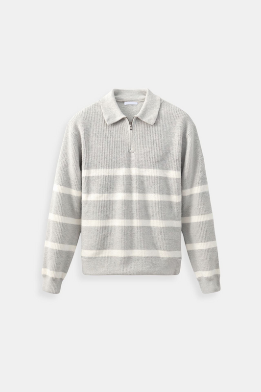 Gestreifter Zip-Pullover für Herren
