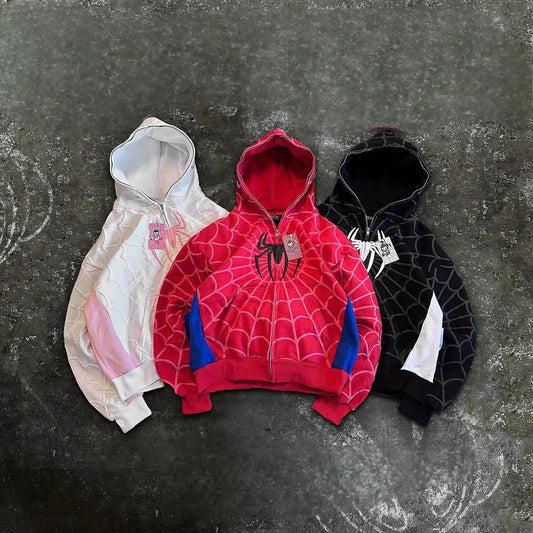 Spider Print Kapuzenjacke Unisex