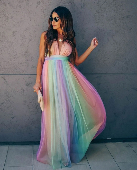 Beatrix | Ärmloses Chiffon Kleid für Damen - Elegantes Sommerkleid