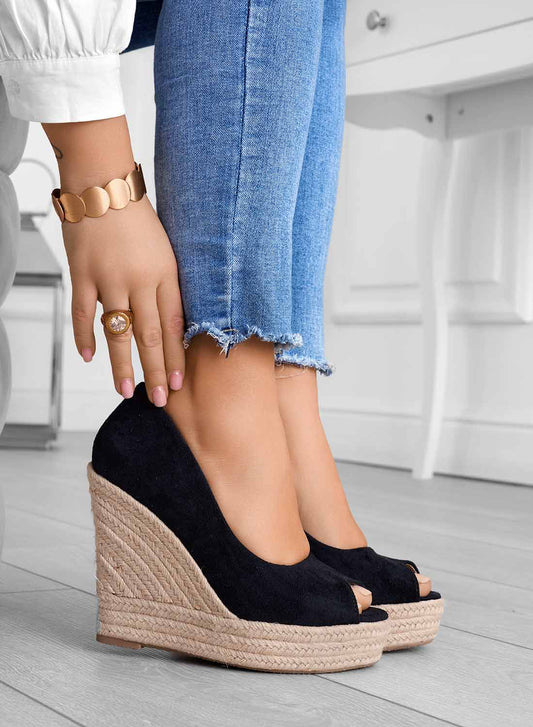 Stella | Damen Sandalen aus Wildleder mit Keilabsatz für den Sommer