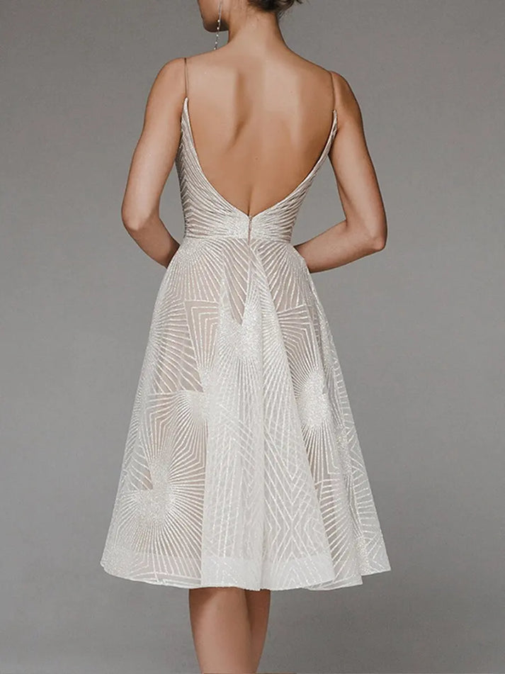 Lana | Elegantes Midikleid mit offenem Rücken für Damen