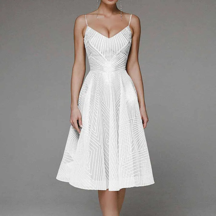 Variant image for Lana | Elegantes Midikleid mit offenem Rücken für Damen-8