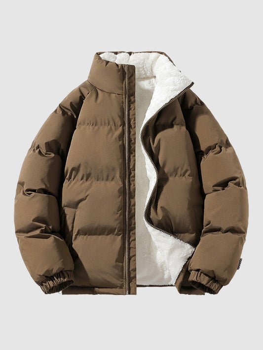 Herren Fleecegefütterte Pufferjacke