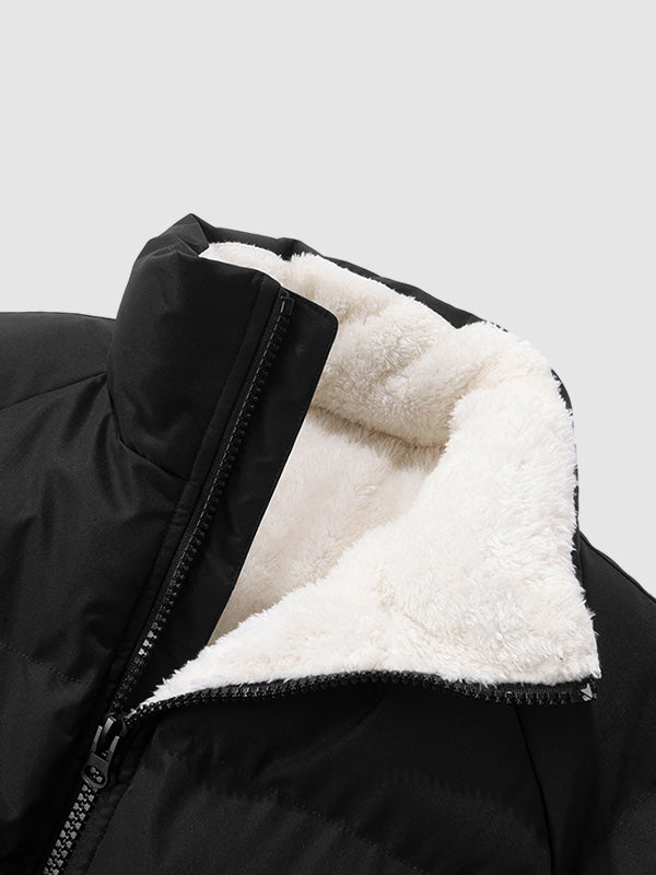 Herren Fleecegefütterte Pufferjacke