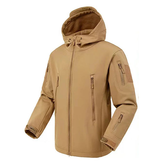 Herren Fleecejacke Wasserdicht mit Kapuze