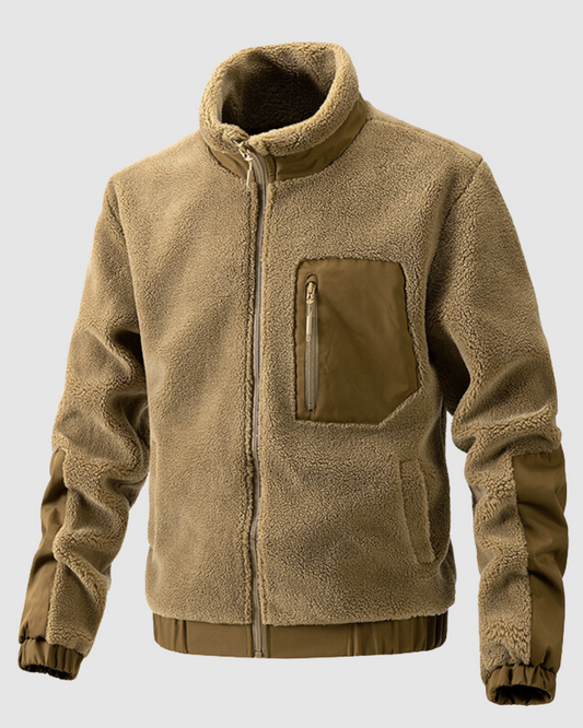 Herren Fleecejacke für Herbst und Winter – Warmes Fleece, Sportliches Design, Elastische Bündchen, Praktische Taschen, Größen S-XL 0