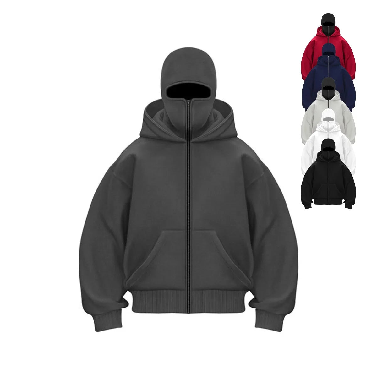 Herren Hoodie mit Balaclava und kapuze