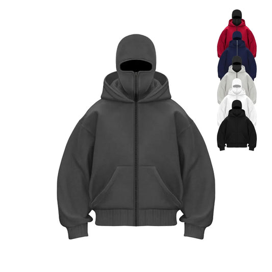 Herren Hoodie mit Balaclava und kapuze