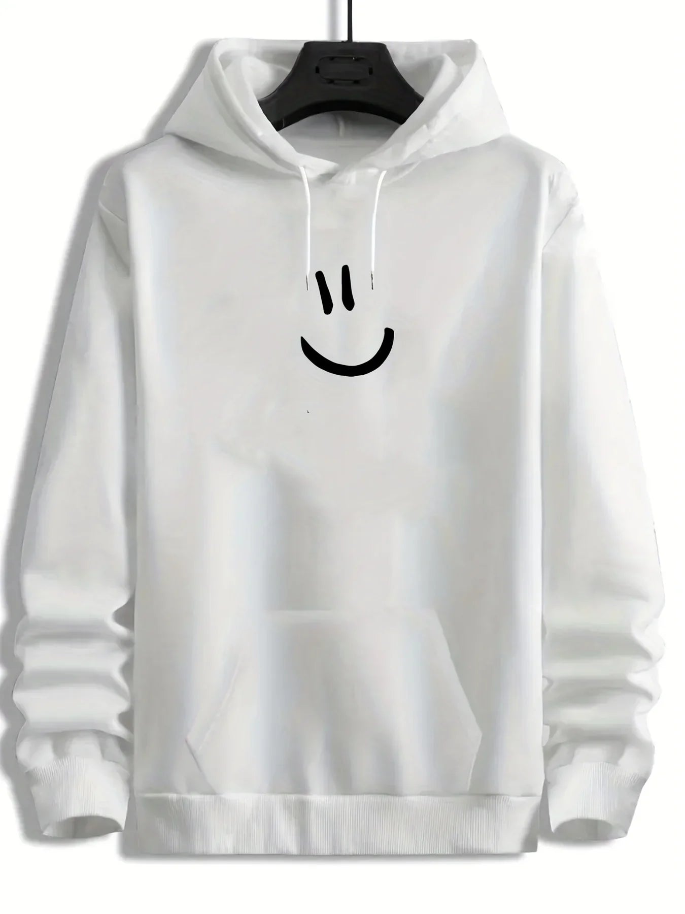 Herren Hoodie mit Lächelndem Grafikdruck in Übergröße