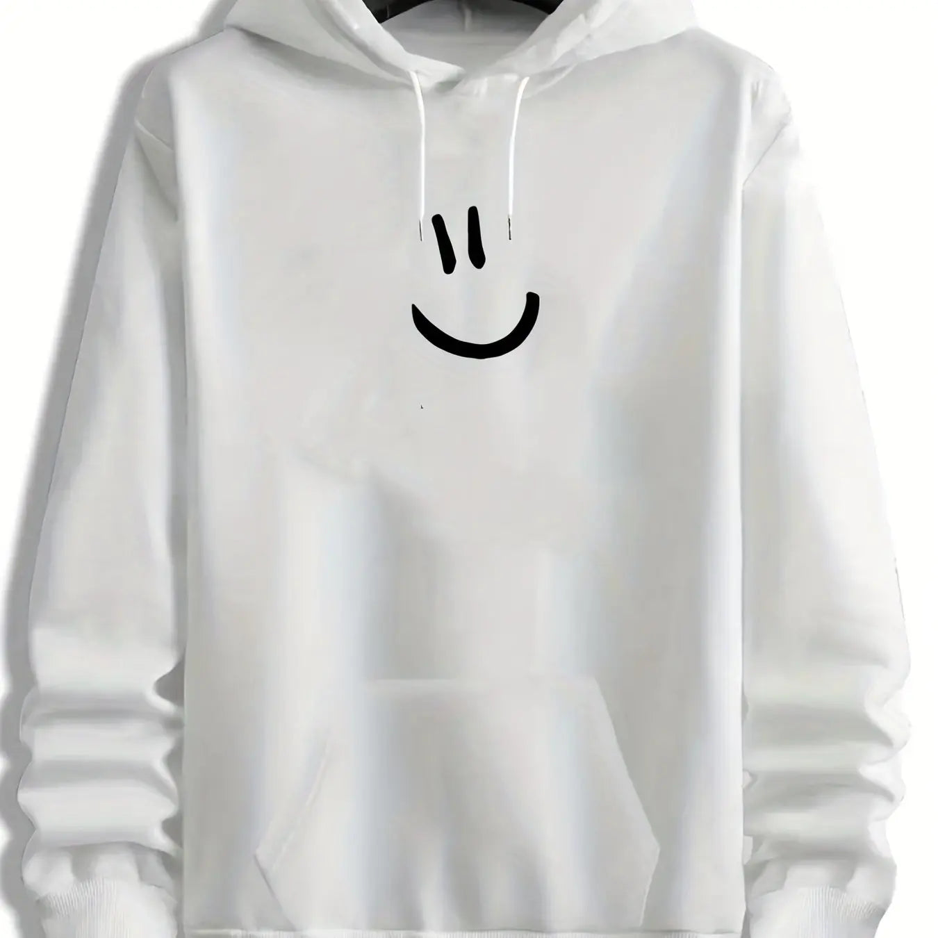 Herren Hoodie mit Lächelndem Grafikdruck in Übergröße