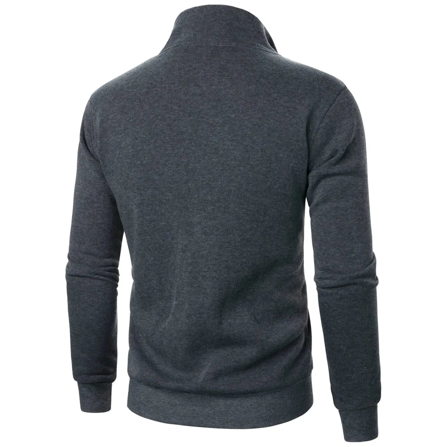 Herren Hoodie mit Stehkragen und Reißverschluss – Bequemer Sport-Hoodie für Freizeit und Sport, Einfarbig, Vielseitige Größen 7
