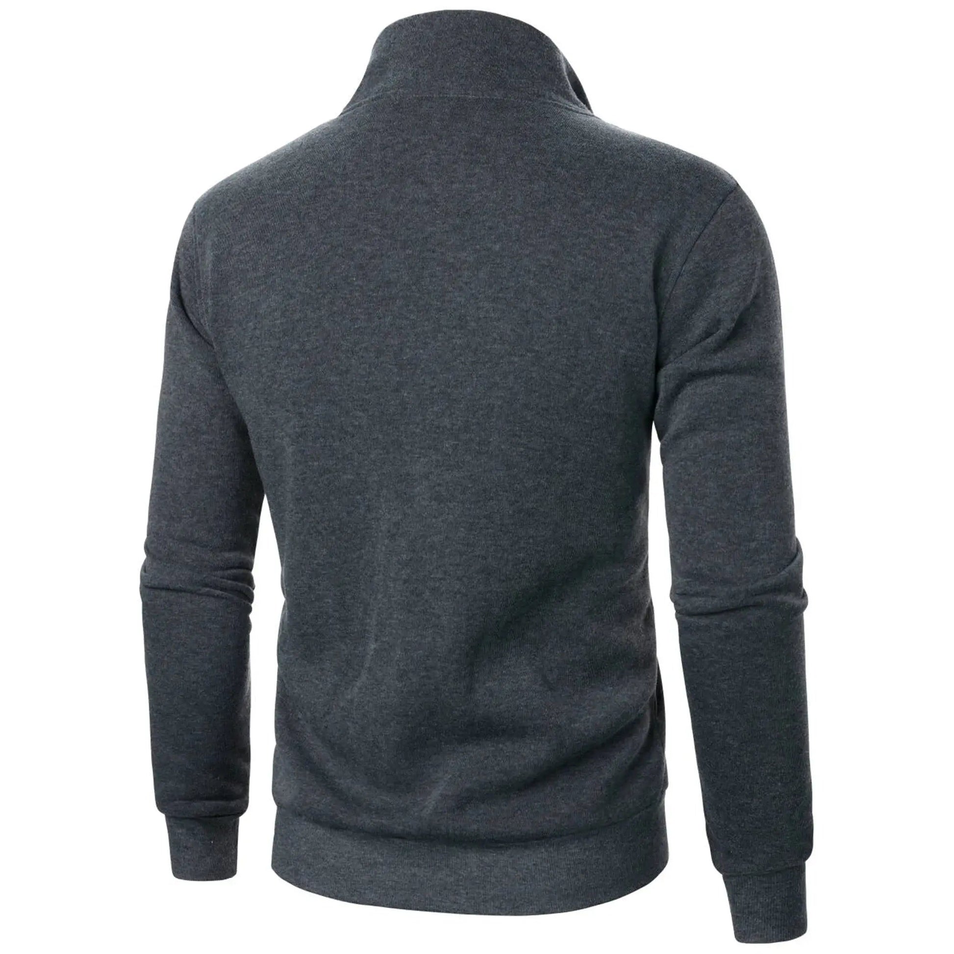 Herren Hoodie mit Stehkragen und Reißverschluss – Bequemer Sport-Hoodie für Freizeit und Sport, Einfarbig, Vielseitige Größen 7