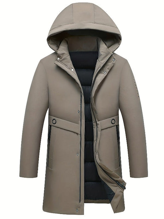 Herren Jacke mit Abnehmbarer Kapuze und Hochwertiger Isolierung
