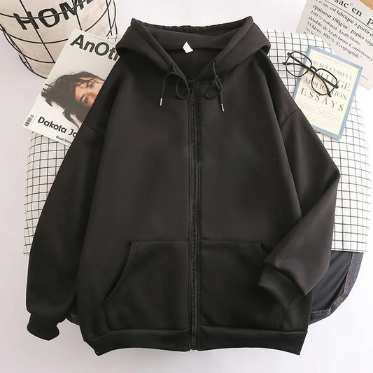 Oversized Kapuzenjacke mit Reißverschluss