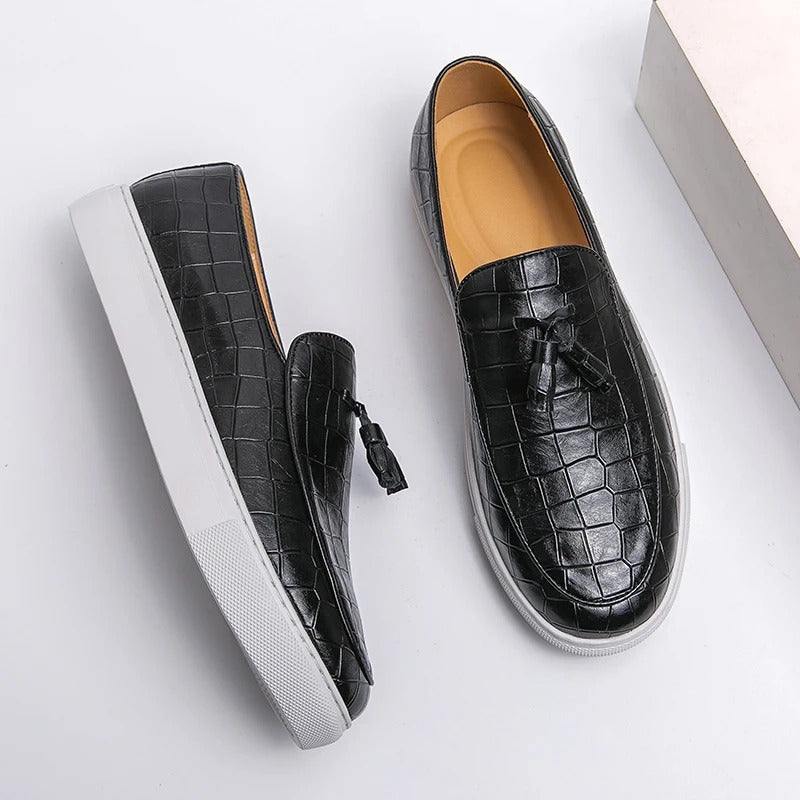 Herrloafers i konstläder