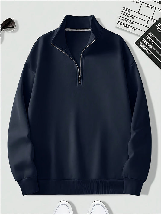 Herren Pullover mit Viertelreißverschluss