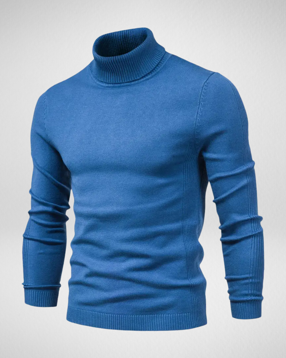 Herren Rollkragenpullover in schmaler Passform aus weichem Strickstoff – Ideal für Herbst und Winter 1