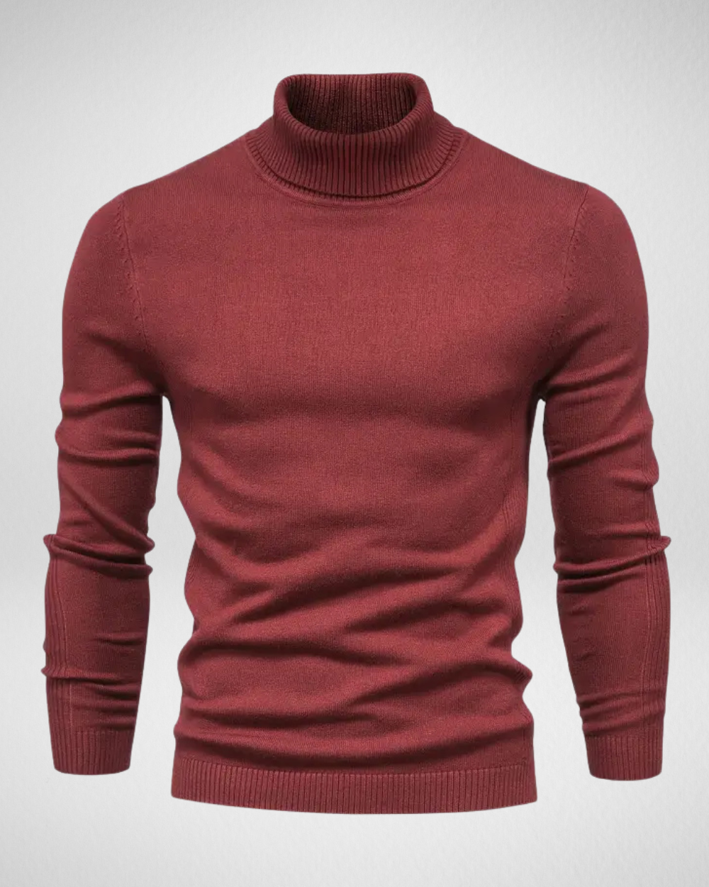 Herren Rollkragenpullover in schmaler Passform aus weichem Strickstoff – Ideal für Herbst und Winter 12