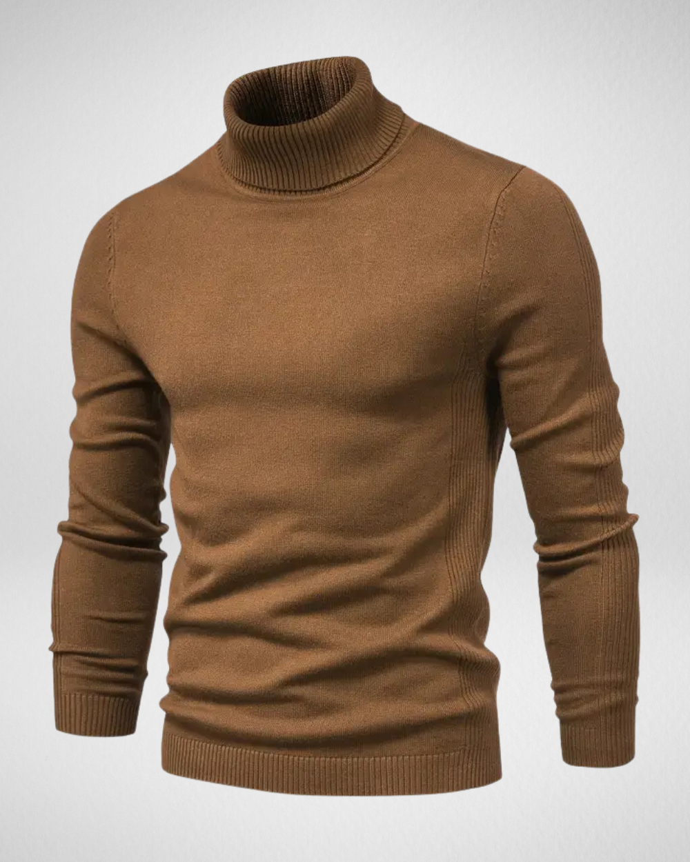 Herren Rollkragenpullover in schmaler Passform aus weichem Strickstoff – Ideal für Herbst und Winter 3