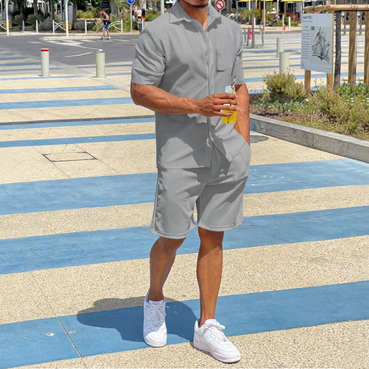 Herren Sommer Set mit Modernem Design und Reißverschluss
