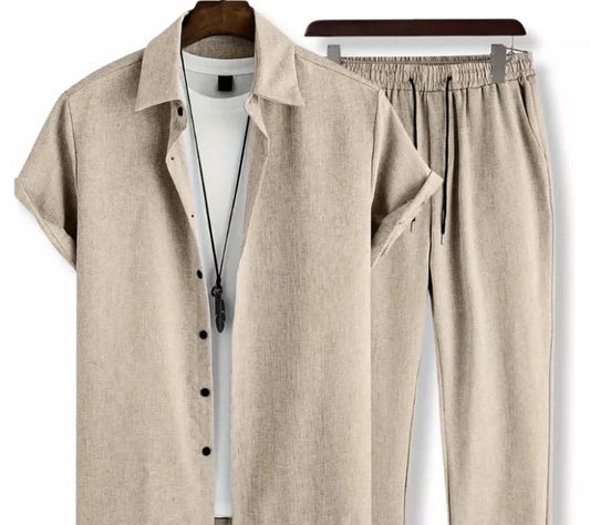 Herren Sommer Set mit Kurzarmhemd und Jogginghose