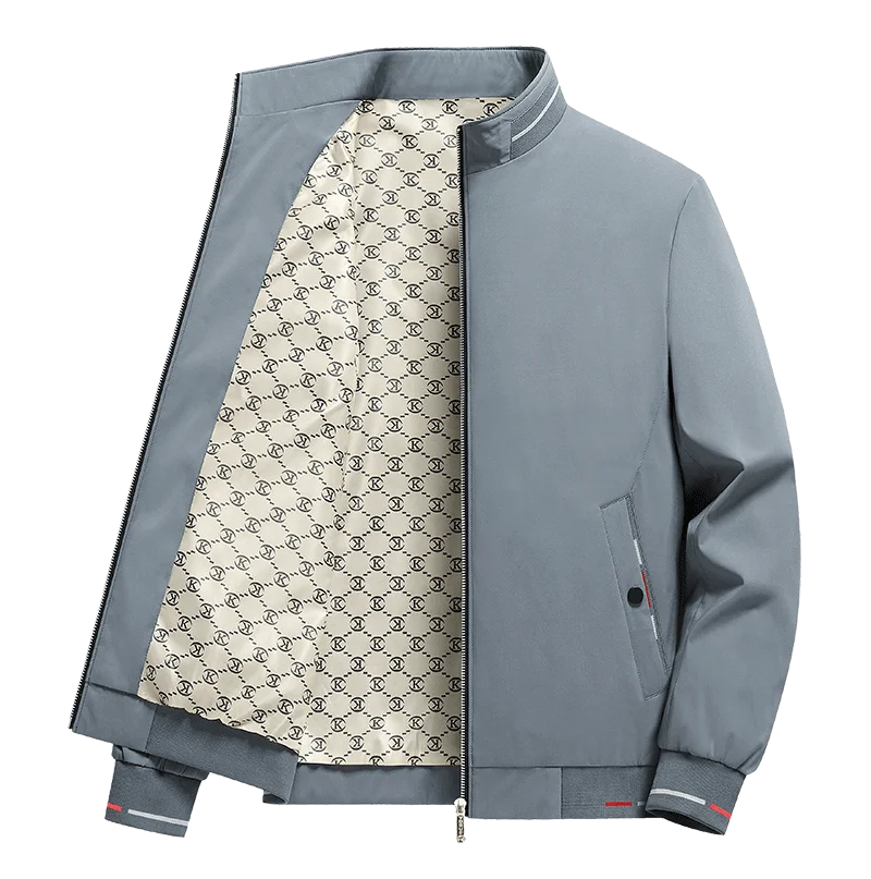 Men's stand-up collar jacket made of plush