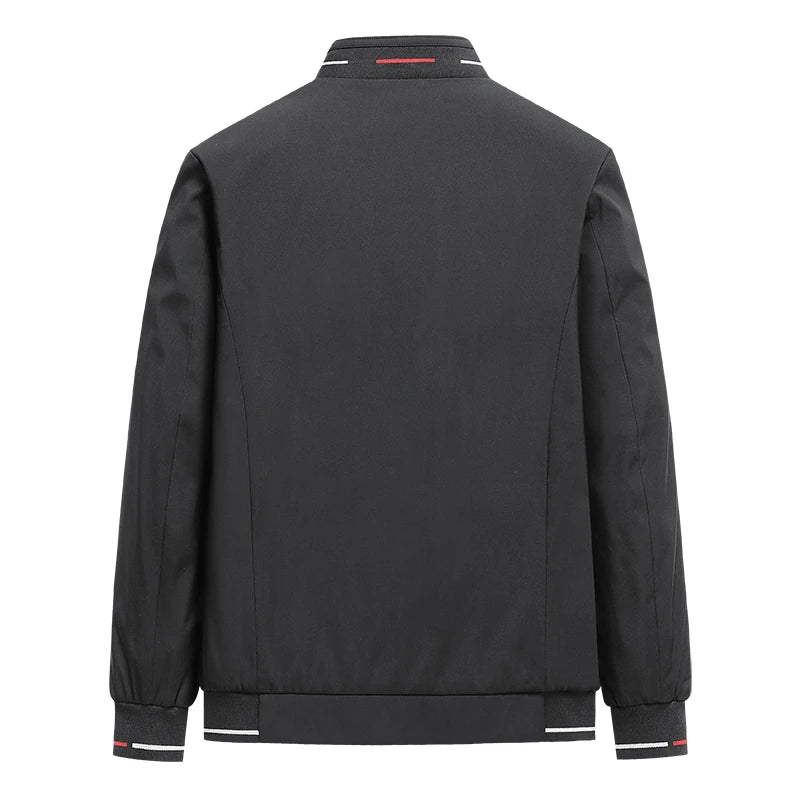 Men's stand-up collar jacket made of plush