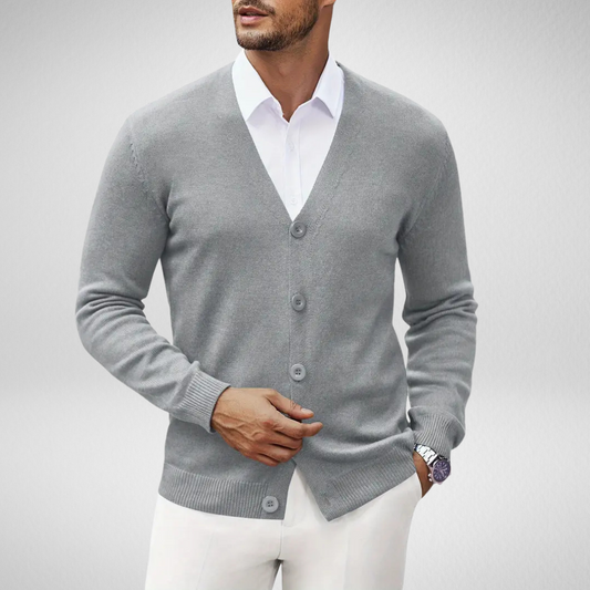 Herren Strickjacke mit Knopfverschluss – Bequeme, moderne Passform aus weichem Strickstoff – Ideal für jeden Anlass 0