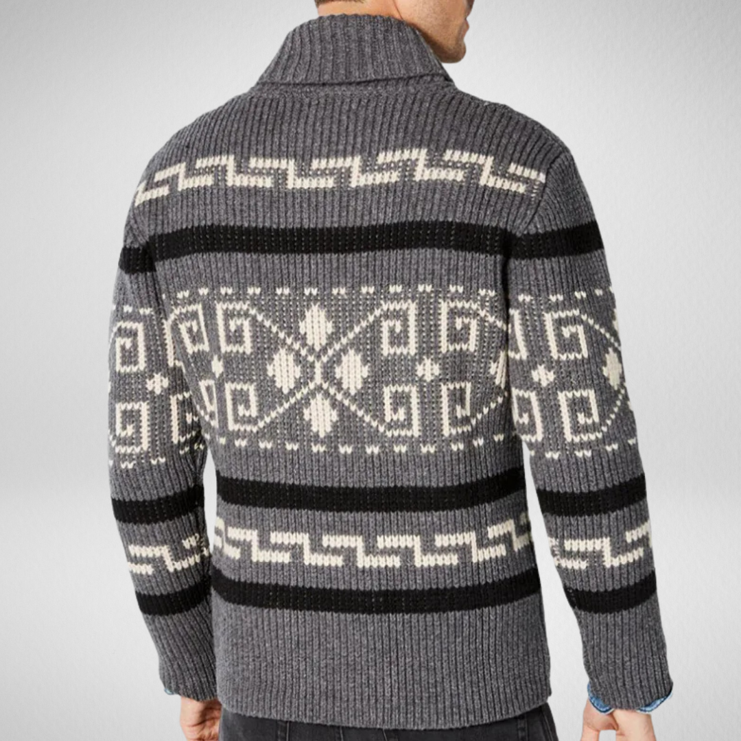 Herren Strickjacke mit Reißverschluss – Warm, Schmal Geschnitten, Klassischer Kragen, Vielseitig Kombinierbar für Herbst und Winter 4